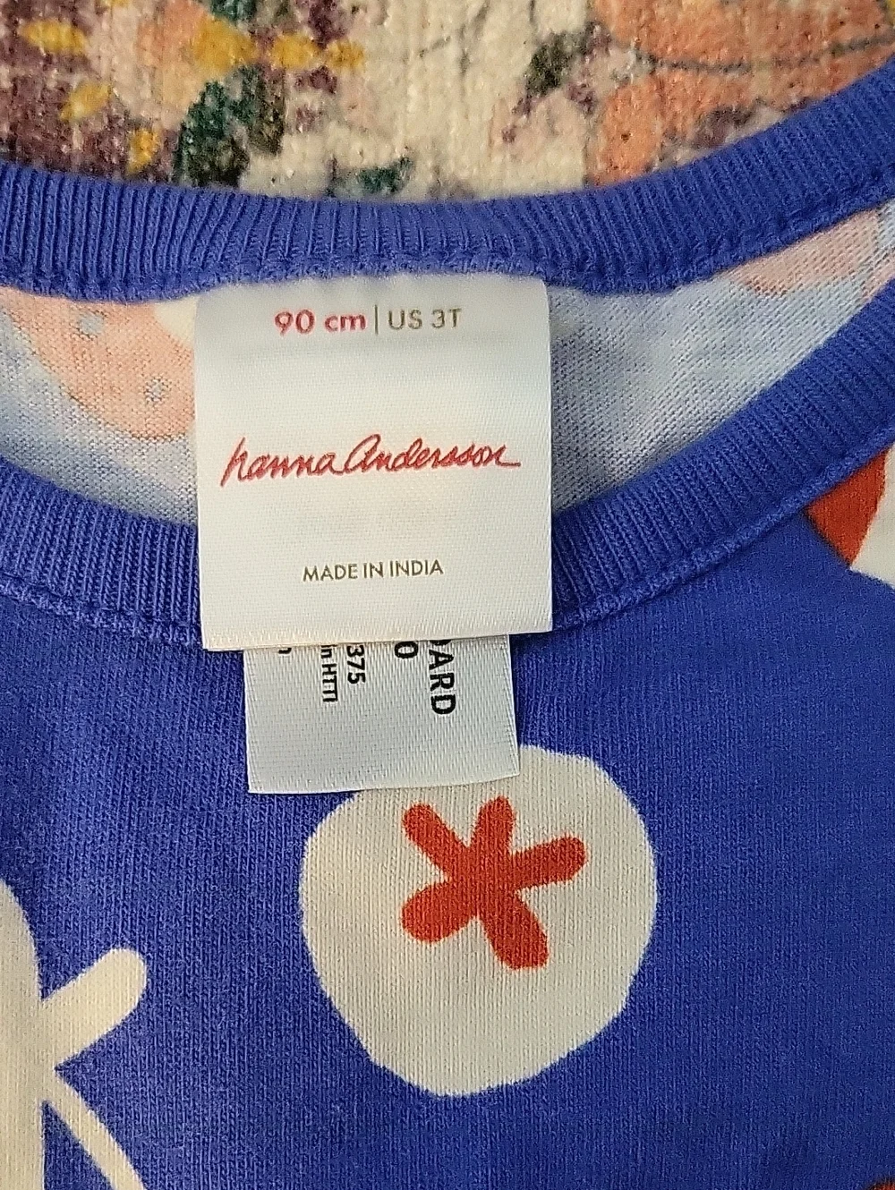 Hanna Andersson Size 3T Sleeveless Playground Dress Pockets Blue Red White Fruit
